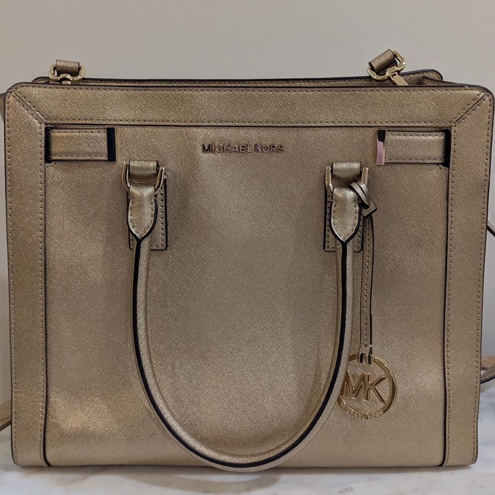 Michael Kors Metallic Gold Satchel